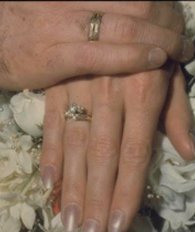 Wedding rings on hands